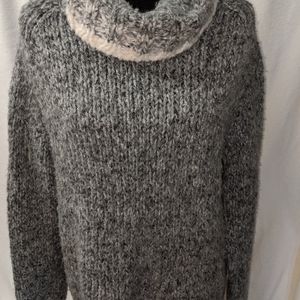 Heavyweight cowl neck sweater